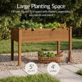 thumbnail image 4 of Best Choice Products 48x24x30in Raised Garden Bed, Elevated Wooden Planter for Yard w/ Foot Caps, Liner - Acorn Brown, 4 of 8