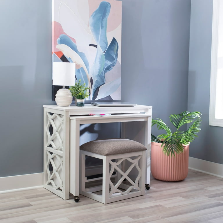 White desk with stool new arrivals