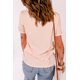 thumbnail image 1 of ABPHQTO Camiseta de manga corta con estampado gráfico de letras PEACHY rosa para mujer, 1 of 5