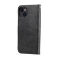 thumbnail image 5 of SaniMore Case for iPhone 14 6.1" 2022, Zipper Wallet Pocket Caed Slots Retro PU Leather Shockproof Drop-proof Flip Kickstand All-around Protective ShellFor iPhone 14, Black, 5 of 12