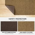 thumbnail image 5 of KOLOKO Garage Floor Carpet with Rubber Backing Heavy Duty Indoor Outdoor Thickened Non-Slip Utility Mat Resistant for Gym Patio Porch Basement, Brown Striped, 6'x35' Roll, 5 of 7