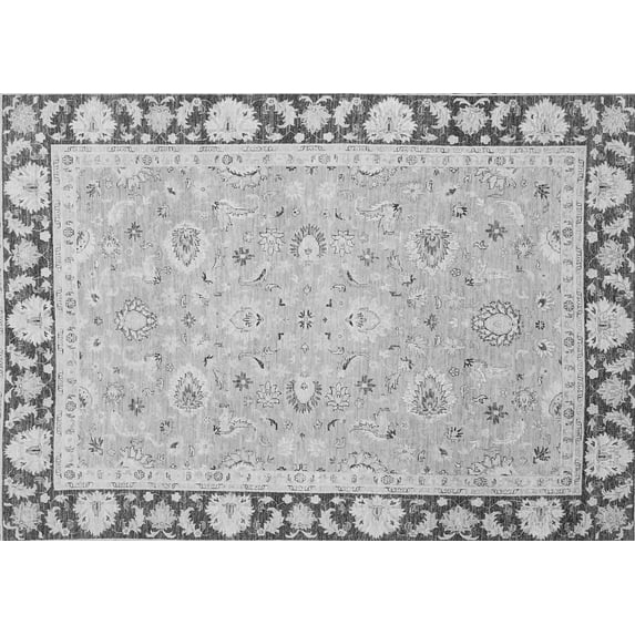 Ahgly Company Indoor Rectangle Oriental Gray Traditional Area Rugs, 5' x 7'