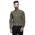 thumbnail image 1 of BESTMAN Chemise Col Mandarin Imprimée Kurta Courte Décontractée Ethnique pour Hommes, 1 of 6