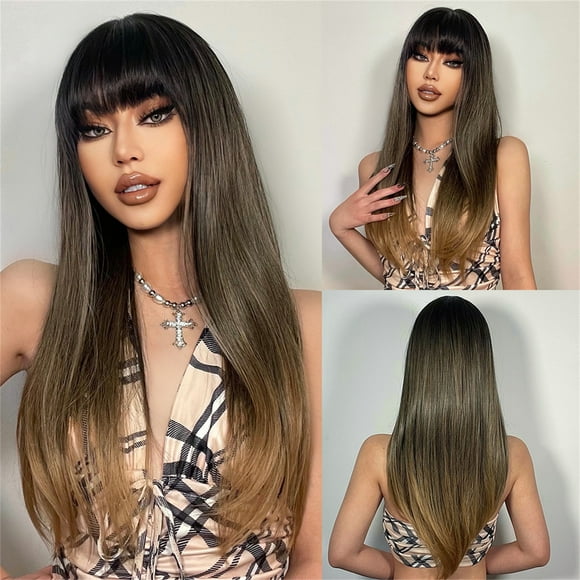 RKSTN Wigs Human Hair Women's Wig With Long Blond Curly Hair Curly Hair Wig Long Hair Glueless Wigs