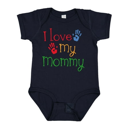 

Inktastic I Love My Mommy Handprints Boys or Girls Baby Bodysuit