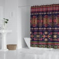 thumbnail image 2 of Boho Floral Shower Curtain 72x72 Inches - Tropical Leaves, Vintage Botanical Print, Waterproof Fabric for Chic Bathroom Decor, Modern Farmhouse & Bohemian Style, 2 of 5