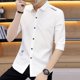 thumbnail image 3 of Camisas y blusas para hombre, de manga corta, de negocios, a rayas, para hombre, originales, de seda fresca con mangas, de alta calidad, nuevas en S Clothing, 3 of 5