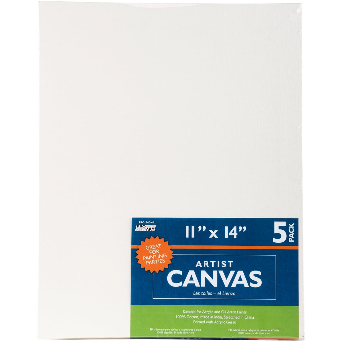 Pro Art Artist Canvas 5/Pkg11"X14" Walmart Canada