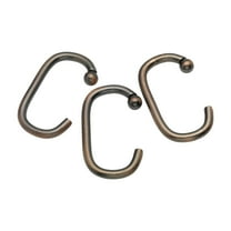"C" Shower Curtain Hooks in Oil Rubbed Bronze