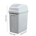 thumbnail image 3 of ufehgfjh 4.5 Gallon Trash Can with Swings Top Lid Plastic Garbage Bin for Bathroom Office Bedroom Living Room, 3 of 5