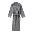 thumbnail image 3 of Men'S Bathrobes Men Robes Lightweight Waffle Robe Robes Lightweight Summer Home Clothes, Long Styles, Yukata Robe For Grey Bathrobes, 3 of 4