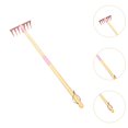 thumbnail image 6 of YWMJZEU Mini Garden Hand Tool Compact Steel Easy to Use Pink with Wood Handle Beach Sand Nail Rake, 6 of 9