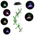 thumbnail image 2 of Carillón de viento móvil LED con energía solar con seis colibríes a prueba de agua, iluminación decorativa para jardín interior y exterior., 2 of 4