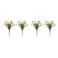 thumbnail image 3 of Cateissary De flores artificiales de plástico, plantas falsas, arreglo de ramo de flores de imitación para decoración de jardín, porche, Naranja 2piezas, 3 of 6