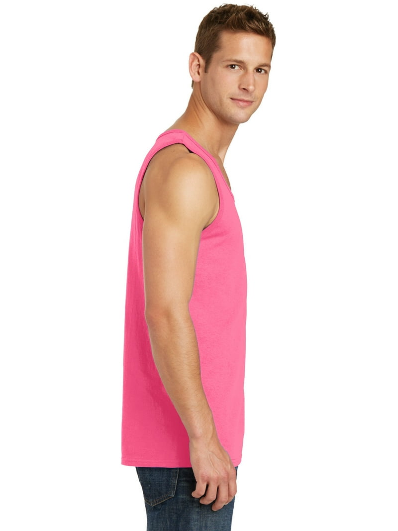 Port & Company Core Cotton Sleeveless T-Shirt Tank Top-XL (Neon