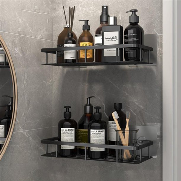 Estantes de baño Estante de esquina sin taladro Soporte de estante de almacenamiento de ducha Organizador de baño Accesorios de baño Tan Jianjun unisex