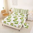 thumbnail image 2 of Erosebridal Wild Frog Full Size Sheets,Red Cartoon Daisy Blossom Bed Sheets For Girl Boys 4-Piece, 2 of 6