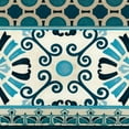thumbnail image 2 of Vess, June Erica 20x20 White Modern Wood Framed Museum Art Print Titled - Indigo Frieze III, 2 of 4