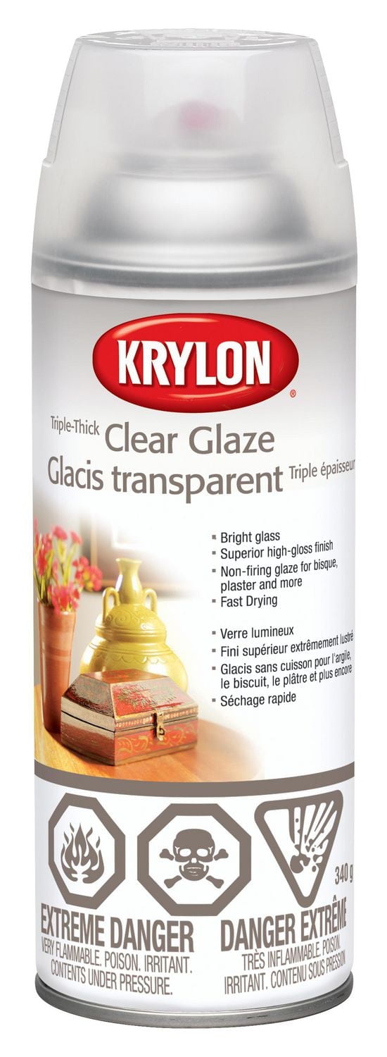 Krylon Triple-Thick Crystal Clear Glaze, Clear, 340 g, 340 g
