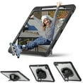 thumbnail image 4 of for iPad Pro 11 2022/2021/2020/2018 Rugged Case, 360 Rotating Hand Strap Stand/Pencil Holder/Adjustable Crossbody Strap, [2 In 1] Protective for iPad Air 4/Air 5, Black, 4 of 15
