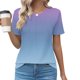 thumbnail image 2 of Pantalones Cortos para las Mujeres Sexy Cuello Redondo de Moda Casual de Manga Corta de Poliéster, Blusa de Verano de Primavera para el Uso Diario, 2 of 5