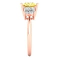 thumbnail image 3 of Three-Stone Engagement Ring for Women - 2.5ct Natural Citrine in 18K Rose Gold Promise Ring, 3 of 6