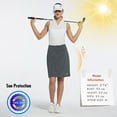 thumbnail image 5 of BALEAF Women's Long Skorts With pocket Athletic Wear Ladies Shorts Golf Casual Skirt UV Protection Gray S, 5 of 8