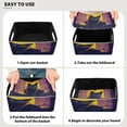 thumbnail image 5 of Wobogo Purple Dusk Cat Pattern Decorative Folding Storage Basket Set of 2 for Desktop Bedroom Living Room Dressing Table, 5 of 6