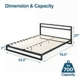 Zinus Trisha 27" Heavy Duty Platform Bed with Headboard, Full