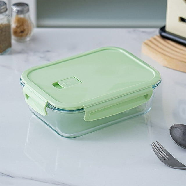 Birdeem Glass Lunch Box, Microwave Safe and Dishwasher Safe Bento Container, Thermal Shock Resistant for Daily Use, Ideal for Students and Office Workers Meal Prep, Versatile Food Storage