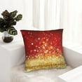 thumbnail image 5 of Wukai Red Gold Glitter Premium Polyester Fleece Pillow Covers with Hidden Zipper Closure,Luxuriously Soft and Durable-12"x12", 5 of 7