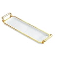 thumbnail image 1 of Plato para refrigerios de frutas Macarena bandeja para servir con asas borde dorado 31,5 cm x 9 cm x 3,5 cm, 1 of 7