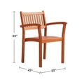 thumbnail image 5 of Vifah Malibu Ibiza 5 Piece Wood Patio Dining Set, 5 of 6