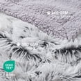 thumbnail image 2 of Large Waterproof Dog Blanket Pet Washable Liquid Proof Furniture Protector Small Shaggy Plush Calming Long Faux Fur Bed Cover For Couch Cat Blankets Kitten Doggy  Mist Grey 30" X 40", 2 of 9