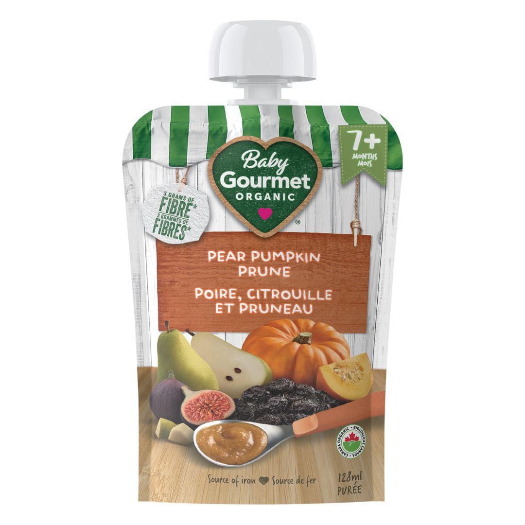 Baby Gourmet Organic Baby Food Puree Pear pumpkin prune, 128 ml