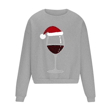 CharmCyan Men's Long Sleeve Crewneck Pullover Sweater With Cartoon Character And Snowflake Print Plaid Pattern Casual Fit Red L