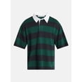 thumbnail image 5 of No Boundaries Striped Rugby Shirt with Short Sleeves, Men's XS-5XL, 5 of 5