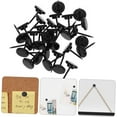 thumbnail image 2 of 60 Pieces Zinc Alloy Push Pins, Heavy Duty Thumb Tacks for Picture Hanging with 20 lbs Capacity, Round Flat Head Black Metal Tacks for Wall & Bulletin Board, 2 of 8