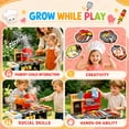 thumbnail image 2 of WonderStone 63 PCS BBQ Grill Playset, Outdoor Play Kitchen with Movable Wheels & Play Sink, Pretend Play Toy with Smoke, Sound & Light, Cooking Toys for Toddlers Ages 3–6, 2 of 10