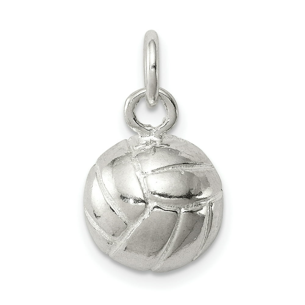 IceCarats 925 Sterling Silver Volleyball Pendant Charm Necklace Sport