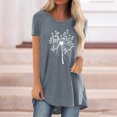thumbnail image 2 of Pompotops Chemises Mode Décontractée pour Femmes Manches Courtes Tee-Shirt Ample Tunique Blouse, 2 of 4