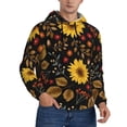 thumbnail image 2 of Salouo Sunflowers Leaves Pattern Men's Fall Hoodie Sweatshirt,Sport Hoodie with Pockets for Men Pullover Casual Hooded Sweatshirt-Large, 2 of 7