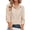 Apricot, variant on Women Shirt Lapel Long Sleeve Buttons Placket Shirt with Rhinestones Tassel Solid Color Loose Fit Casual Shirt