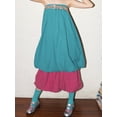 thumbnail image 6 of Rdhnmea Women Bubble Skirt, Elegant Elastic Waist Pleated Solid Long Skirt, 6 of 9