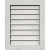 Ekena Millwork 18"W x 32"H Rectangle Gable Vent (23"W x 37"H Frame Size): Primed, Non-Functional, Rough Sawn Western Red Cedar Gable Vent w/ Decorative Face Frame
