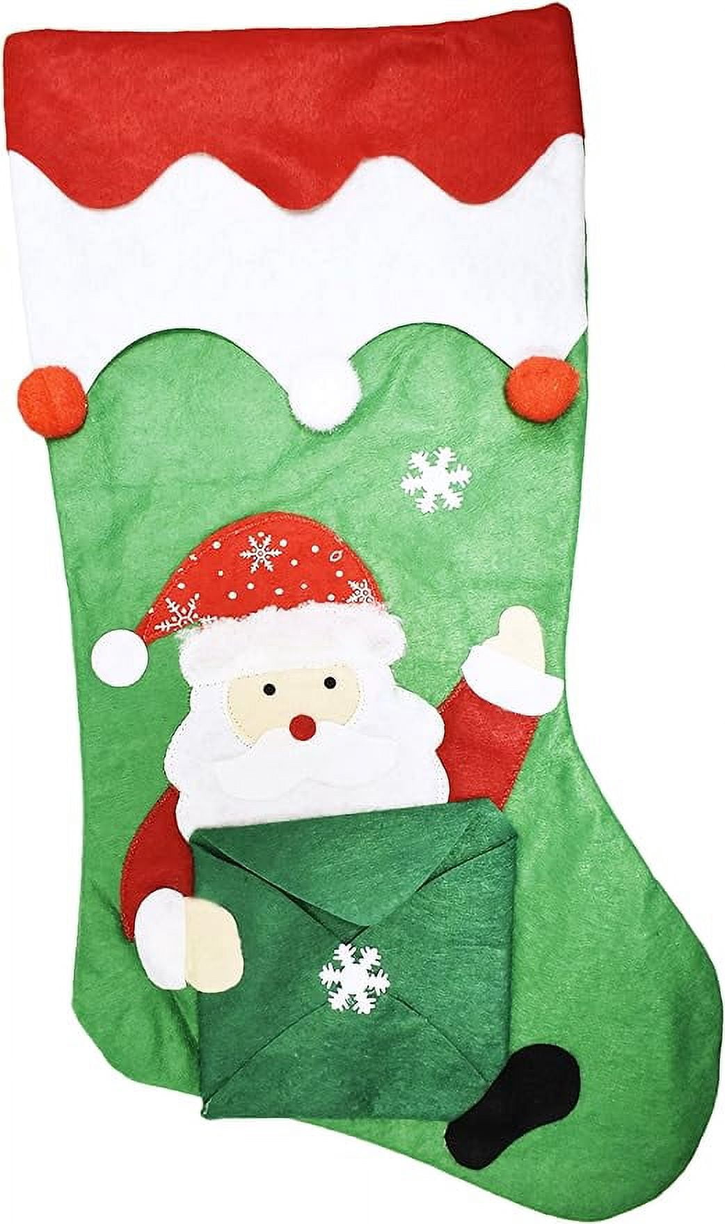 Black Duck Brand Set of 12 Christmas Stockings with Gift Card Envelopes! 18" Adorable Christmas Themes