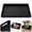 Black, variant on Acacia Wood Serving Tray with Handles, Rectangular Natural Wood Decor Tray, 17Inch Farmhouse Table & Kitchen Display