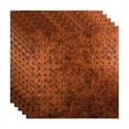 thumbnail image 1 of FASÄDE Miniquattro Decorative Vinyl 2ft x 2ft Lay in Ceiling Panel in Moonstone Copper (5 Pack), 1 of 5