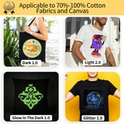 TransOurDream Printable Heat Transfer Paper for Dark and Light T Shirts (10+10+2 Sheets, 8.5x11, Mix Pack) Iron on HTV Vinyl Transfers Paper for Inkjet Printers (D1L2)