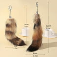 thumbnail image 4 of Large Cute Fluffy Fox Tail Key Chain Pendant, Fake Fur Realistic Animal Tail Tassel Keychain Hook Cosplay Toy, 4 of 8